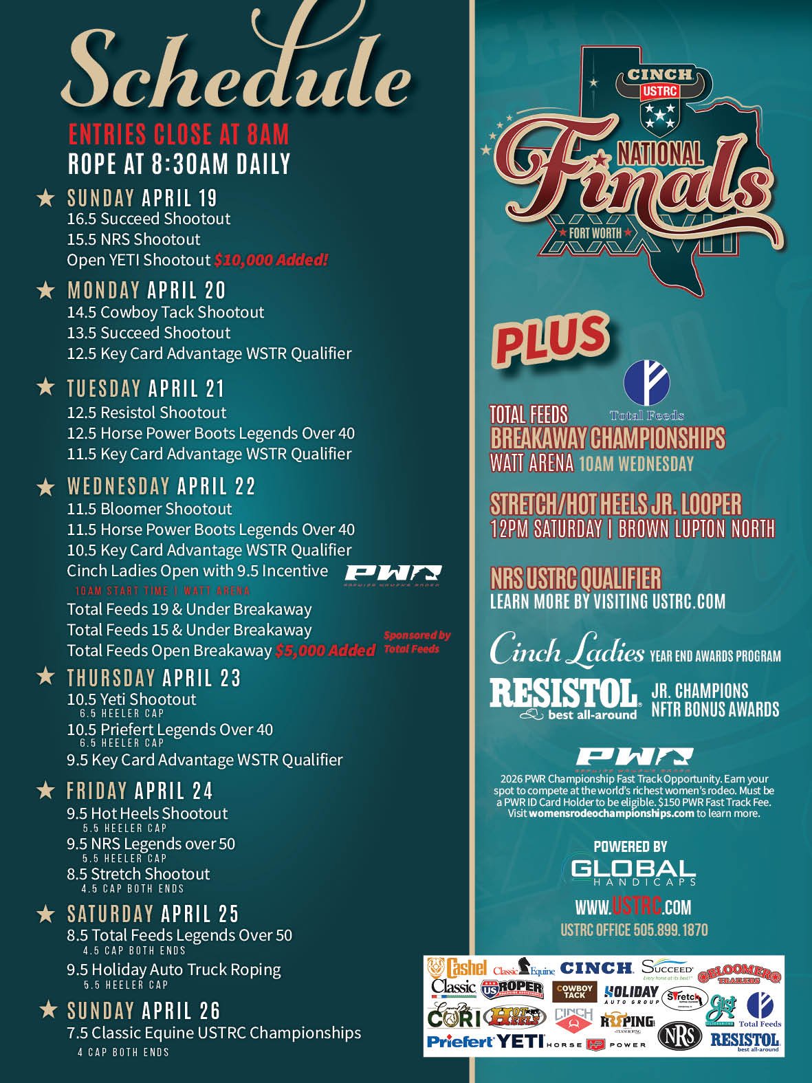 2026 USTRC Finals - April 19 through April 26, 2026